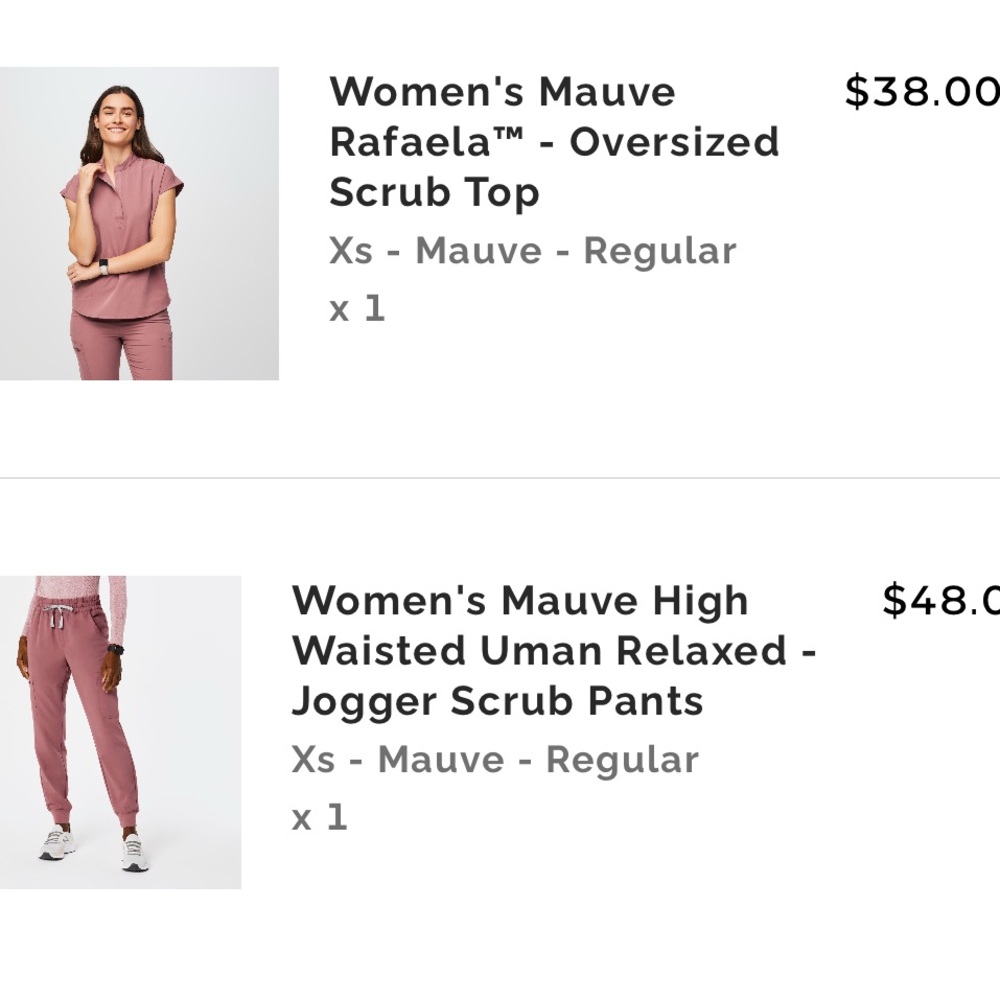 Figs Women's Mauve High-Waisted Jogger Pants
